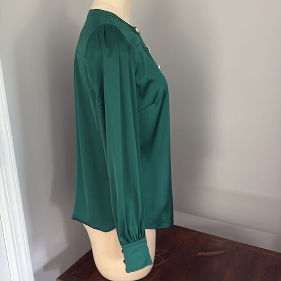 Talbots Rhinestone Button Blouse Size SP - Picture 5 of 11